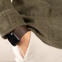 Accezz Magnetisch echt lederen bandje Apple Watch | 38/40/41/42 mm - Chocolate Brown