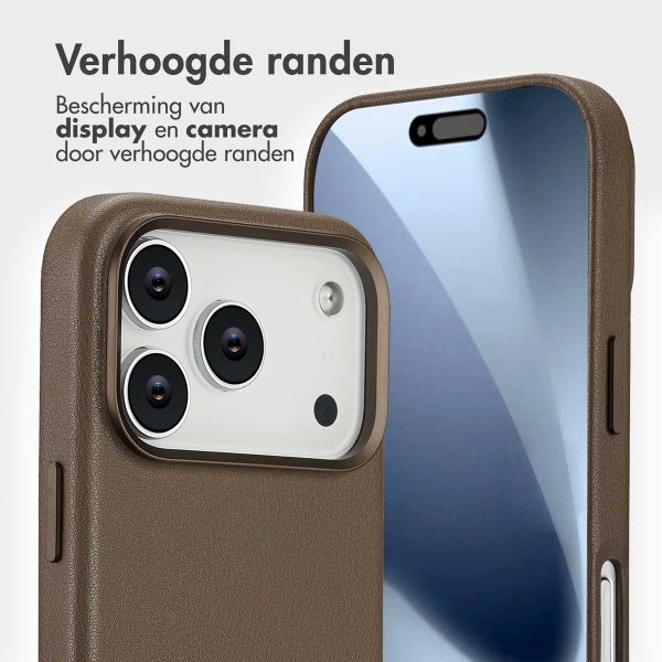Accezz Leather Bookcase 2-in-1 met MagSafe Apple iPhone 17 Pro - Coffee
