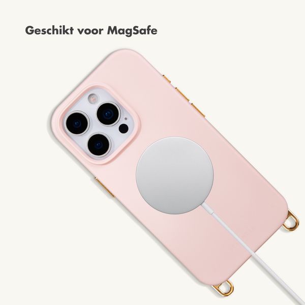 Selencia Rivièra MagSafe Backcover met afneembare haakjes Apple iPhone 16 Pro Max - Sorbet Pink