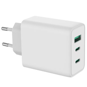 Accezz Power Pro GaN Ultra Fast Wall Charger - Oplader 2x USB-C & USB aansluiting - Snellader - Power Delivery - 65W - Wit