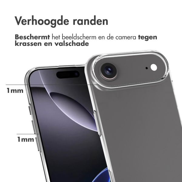 Accezz Clear Backcover Apple iPhone 17 Air - Transparant