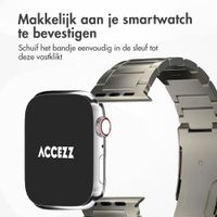 Accezz Mat Titanium bandje Apple Watch Series 1 t/m 9 / SE (38/40/41 mm) | Series 10 / 11 (42 mm) - Titanium