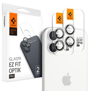 Spigen GLAStR EZ Fit Optik Pro Camera Protector 2 Pack Apple iPhone 16 / 16 Plus - Black