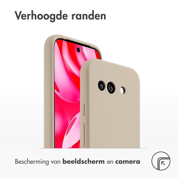 Accezz Liquid Silicone Backcover Google Pixel 9a - Stone
