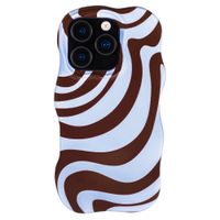 Selencia Vivid Wavy Backcover met MagSafe Apple iPhone 16 Pro - Dream Swirl Chocolate