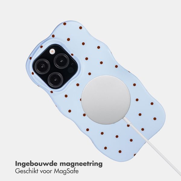 Selencia Vivid Wavy Backcover met MagSafe Apple iPhone 15 Pro - Happy Dots Digital Sky