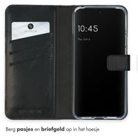 Selencia Echt Leren Bookcase Google Pixel 8 - Zwart