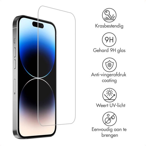 Accezz Gehard Glas Screenprotector voor Accezz Project Applicator Apple iPhone 16 / 15