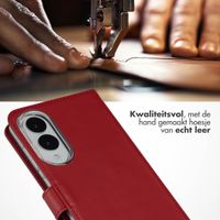 Selencia Echt Lederen Bookcase Samsung Galaxy S25 Edge - Rood
