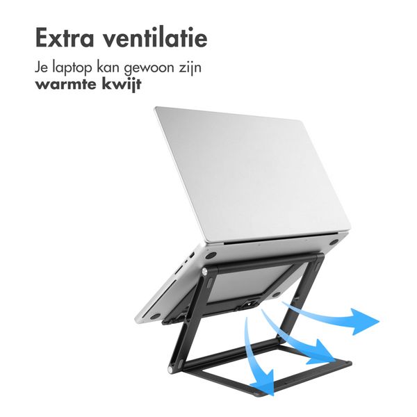 Accezz Origami Laptop Stand - Laptop standaard - Verstelbaar en opvouwbaar - Universeel - Donkergrijs