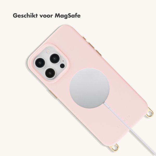 Selencia Rivièra MagSafe Backcover met afneembare haakjes Apple iPhone 15 Pro Max - Sorbet Pink