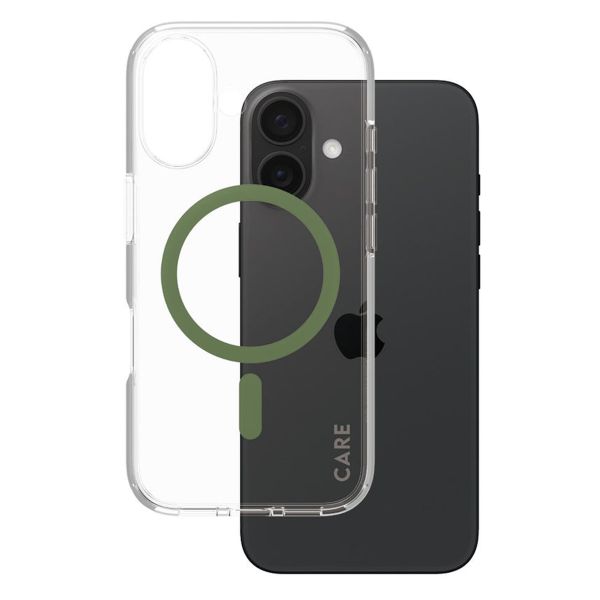 CARE by PanzerGlass Urban Combat Case MagSafe iPhone 16 - Transparant / Groen