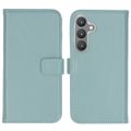 Selencia Echt Lederen Bookcase Samsung Galaxy S24 - Air Blue