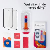 Accezz Gehard Glas Screenprotector met Applicator - 2-pack Apple iPhone 17e / 16e / 15 / 14 / 13 / 13 Pro