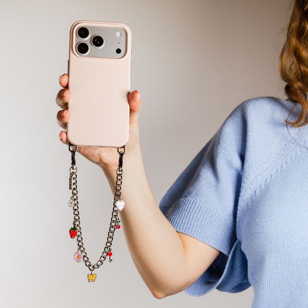 Selencia Rivièra MagSafe Backcover met afneembare haakjes iPhone 12 / 12 Pro - Sorbet Pink