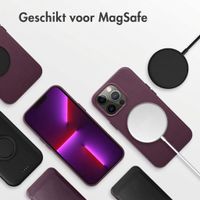 Accezz MagSafe Leather Backcover Apple iPhone 13 Pro - Heath Purple
