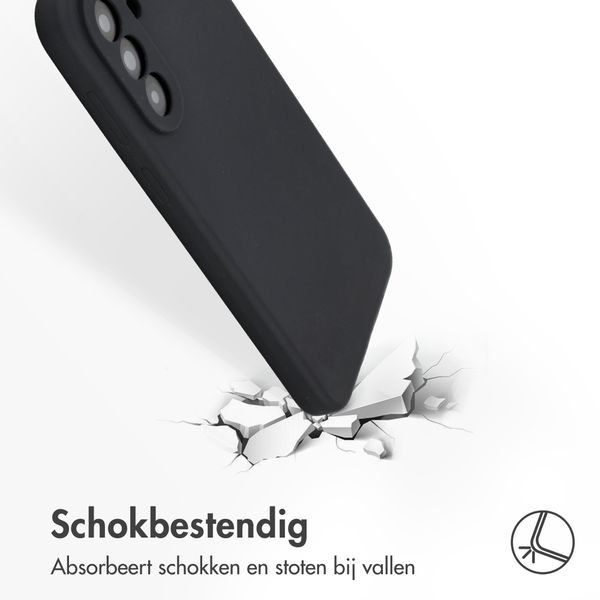 Accezz Liquid Silicone Backcover Samsung Galaxy A37 (5G) - Zwart