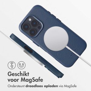 Accezz MagSafe Leather Backcover iPhone 16 Pro - Nightfall Blue