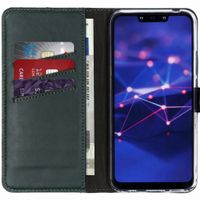 Selencia Echt Leren Bookcase Huawei Mate 20 Lite - Groen