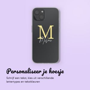 Gepersonaliseerd hoesje met letter iPhone 15 - Transparant