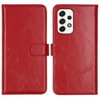 Selencia Echt Lederen Bookcase Samsung Galaxy A53 - Rood