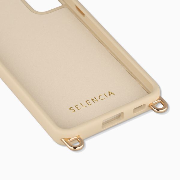 Selencia Rivièra MagSafe Backcover met afneembare haakjes Samsung Galaxy S21 - Milky Latte