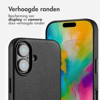 Accezz Echt leren hoesje + MagSafe Wallet Apple iPhone 16 - Onyx Black