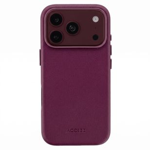 Accezz MagSafe Leather Backcover Apple iPhone 18 Pro / 17 Pro - Heath Purple