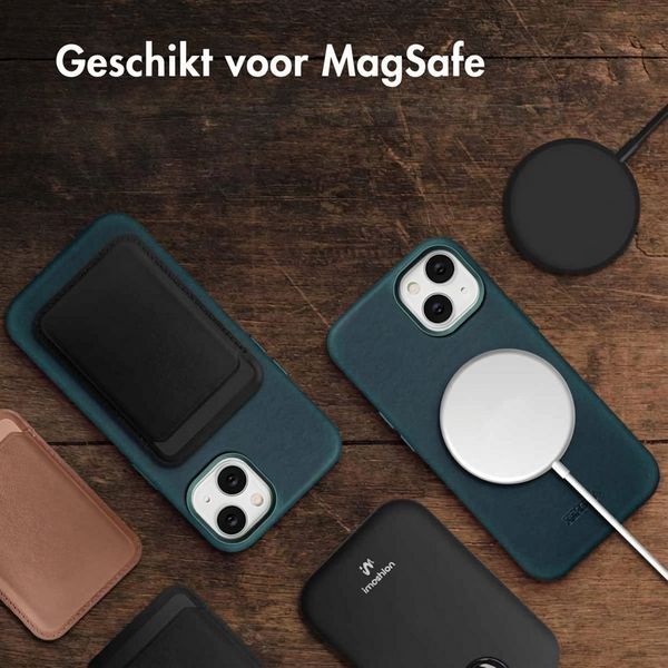 Accezz Vintage Leather Magsafe Backcover Apple iPhone 14 - Smokey Green