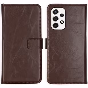 Selencia Echt Leren Bookcase Samsung Galaxy A53 - Bruin