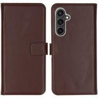 Selencia Echt Leren Bookcase Samsung Galaxy S23 FE - Bruin