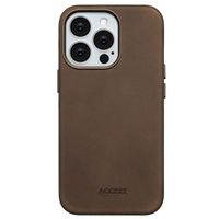 Accezz Vintage Leather Magsafe Backcover iPhone 13 / 13 Pro - Rustic Brown