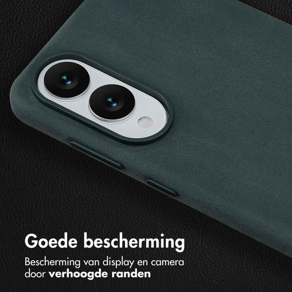 Accezz Vintage Leather Magsafe Backcover Samsung Galaxy S25 Edge - Smokey Green