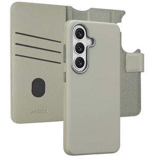 Accezz Leather Bookcase 2-in-1 met MagSafe Samsung Galaxy S26 - Light Grey
