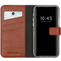 Selencia Echt Leren Bookcase Apple iPhone 12 (Pro) - Lichtbruin