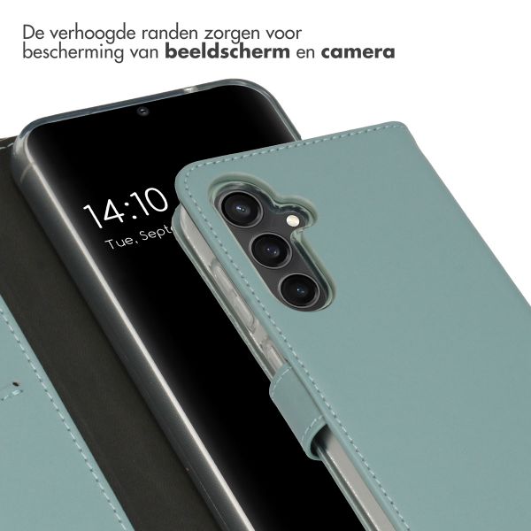 Selencia Echt Leren Bookcase Samsung Galaxy S23 FE - Air Blue