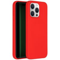 Accezz Liquid Silicone Backcover iPhone 15 Pro Max - Rood