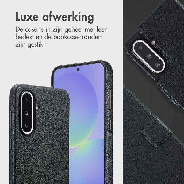 Accezz Leather Bookcase 2-in-1 met MagSafe Samsung Galaxy A36 / A56 - Onyx Black