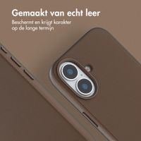 Accezz MagSafe Leather Backcover Apple iPhone 16 - Coffee Brown