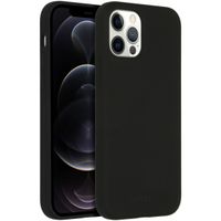 Accezz Liquid Silicone Backcover met MagSafe Apple iPhone 12 (Pro) - Zwart
