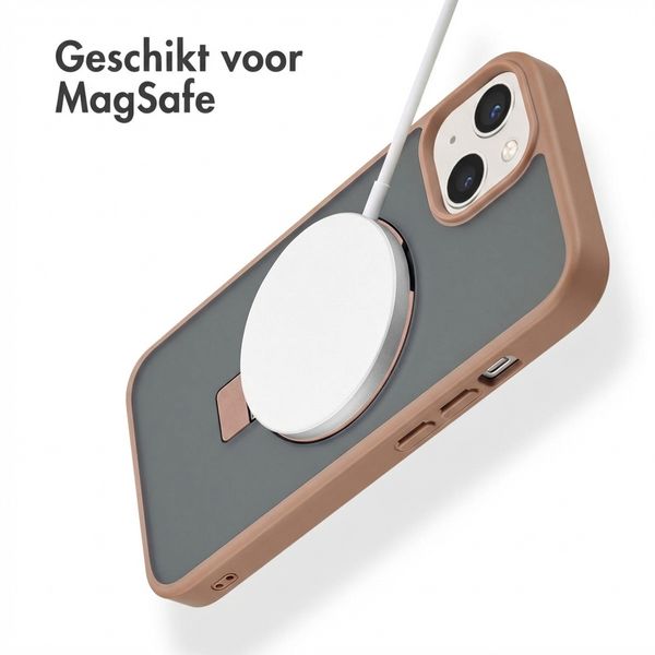 Accezz Ring Stand Backcover met MagSafe Apple iPhone 14 - Bruin