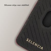 Selencia Croco Pashouder met MagSafe - Burgundy