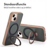 Accezz Ring Stand Backcover met MagSafe Apple iPhone 15 - Bruin