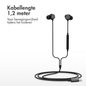 Accezz In-ear oordopjes - Bedrade oordopjes - USB-C aansluiting - Zwart