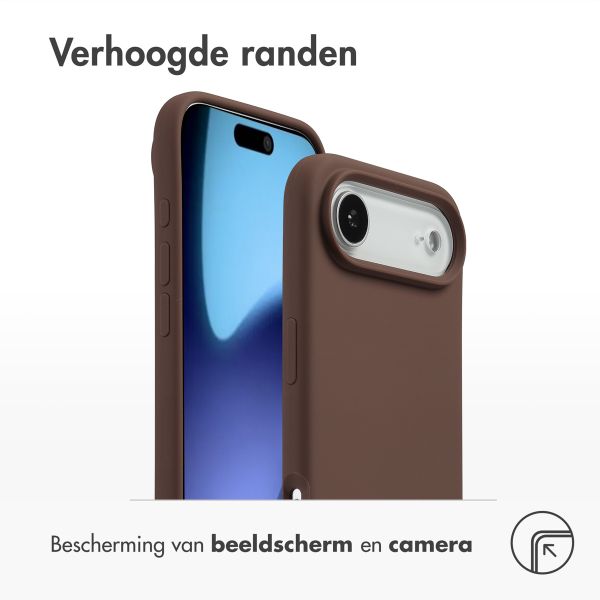 Accezz Liquid Silicone Backcover met MagSafe Apple iPhone 17 Air - New Tea Brown