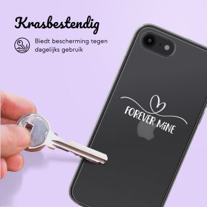 Gepersonaliseerd hoesje met sierlijk hartje iPhone SE (2022 / 2020) / 8 / 7 - Transparant