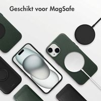 Accezz MagSafe Leather Backcover Apple iPhone 15 - Cedar Green