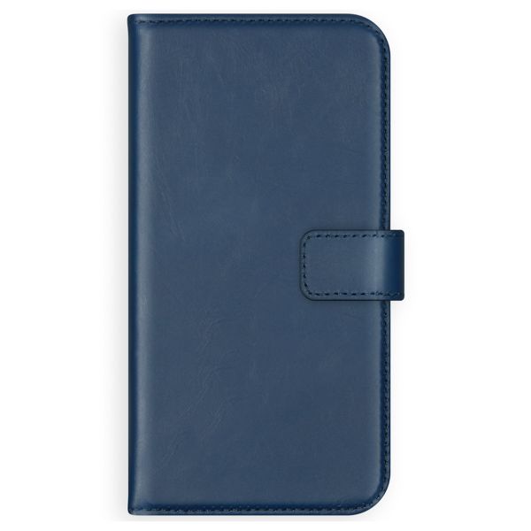 Selencia Echt Leren Bookcase iPhone Xr - Blauw