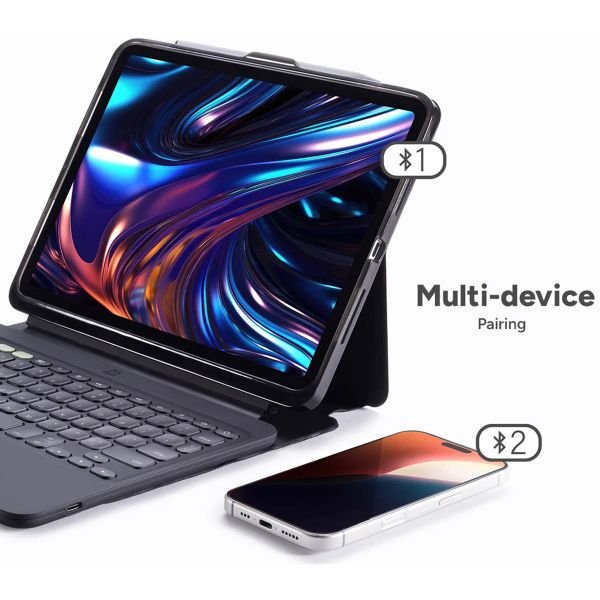 ZAGG Pro Keys 2 QWERTZ keyboard bookcase iPad Pro 11 (2024) M4 - Zwart