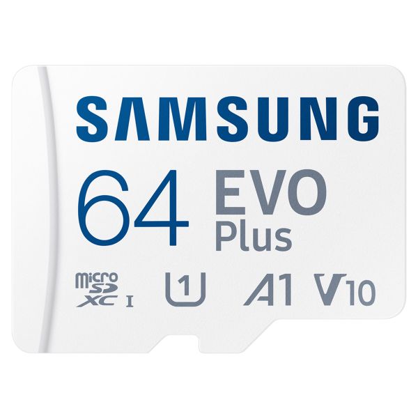 Samsung EVO Plus microSD 2024 - 64GB - inclusief SD Adapter - UHS-I/U3/Full HD/4K UHD